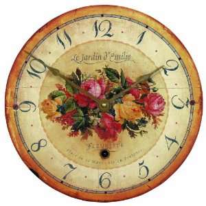Roger Lascelles Bouquet Emilie Rose Wall Clock, 13.4 Inch  