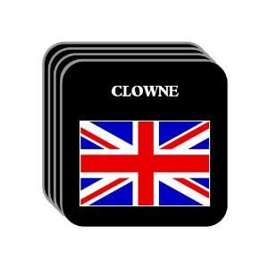  UK, England   CLOWNE Set of 4 Mini Mousepad Coasters 