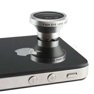 Wide+Macro+180°Fish Eye 3 in 1 Lens Conversion for iPhone 4 4S iPad 2 
