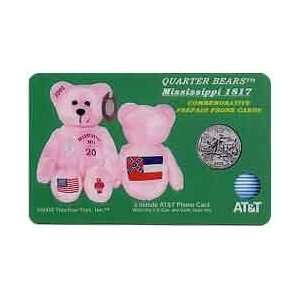   5m Mississippi (#20) Quarter Bear Pictures Bean Bag Toy, Coin, Flag