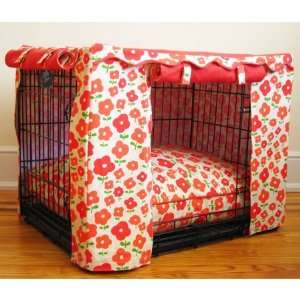  Coral Daisy Dog Crate Cover   Small