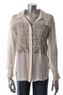 Madison Marcus NEW White Silk Blouse Sale Top S  