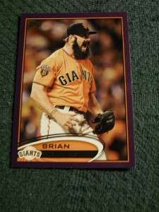 2012 Topps #260 Brian Wilson Purple Parallel Toys R Us  