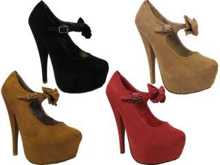 WOMENS SHOES HIGH HEELS PLATFORM BOW FRONT SHOES UK LADIES SIZE 3 8 