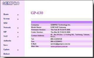 GP 630 GSM VoIP Gateway Remote SIM + Card Reader (SIP)  