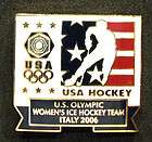 TORINO 2006 Rare USA Winter Olympic Womens Hockey pin