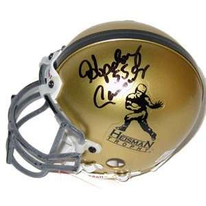 Hopalong Cassady Gold Heisman Authentic Mini Helmet   Autographed 