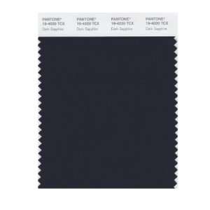  Pantone 19 4020 TCX Smart Color Swatch Card, Dark Sapphire 