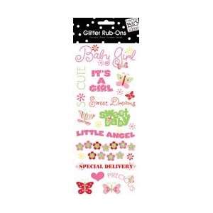    Glitter Rub Ons 14X5 Sheet   Baby Girl Arts, Crafts & Sewing