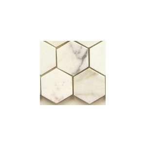  (Sample) Calacatta Gold Italian Marble 2 Hexagon Mosaic 