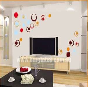   MODERN CIRCLES Wall Art Decal for your home, kids room, business DIY