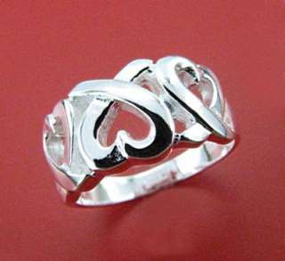 379 fight breast cancer silver filled Finger Ring SZ 7  