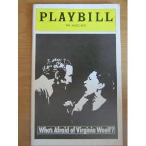  Playbill The Music Box Whos Afraid of Virginia Woolf? Books