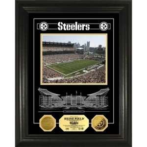  Heinz Field Archival Etched Glass 24Kt Gold Coin Photo 