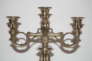 ANTIQUE BERNDORF VIENNA SILBERPLATE CANDELABRA c1850  