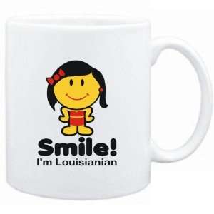  Mug White  Smile I am Louisianian   Woman  Usa States 