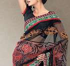 Designer Embroidery Bridal Wedding Net Saree / Sari wi