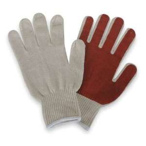  Coated String Knit Gloves String Knit Glove,White/Rust,XL 