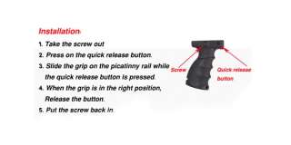   Tactical Ergonomic Quick Release Vertical Foregrip grip AG 44S  