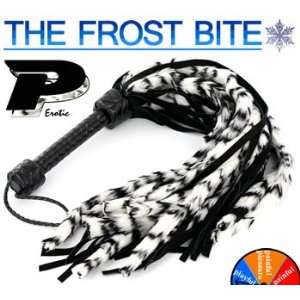 THE FROST BITE Harness Leather Suede Fur Flogger   Whip   BDSM Toys 