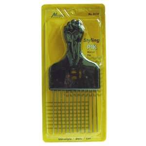 Afro Hair Pik   Afro Styling Pick, Metal #2410 Untangle, Style, Lift 