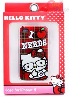 Hello Kitty Apple i Phone 4G Case  Loungefly Nerd Plaid  