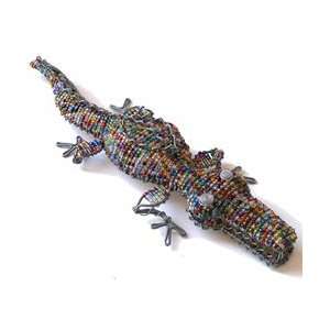  Wire and Bead Crocodile   Zimbabwe