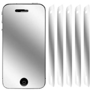 MIRRORED SCREEN PROTECTOR FOR IPHONE 4 / IPHONE 4S (6 IN 1 SET)