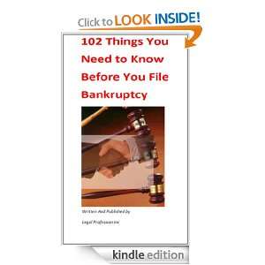 101 Things You Need To Know Before You File Bankruptcy Legal 