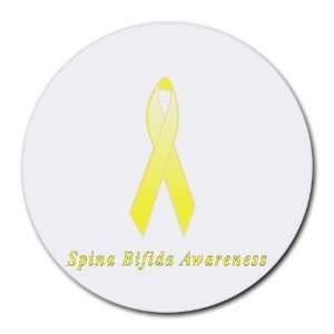  Spina Bifida Awareness Ribbon Round Mouse Pad Office 