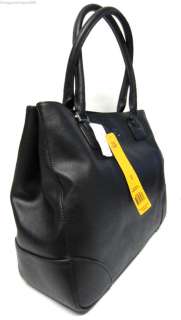   550 TORY BURCH Robinson LARGE Black Leather E/W TOTE PURSE Shopper Bag