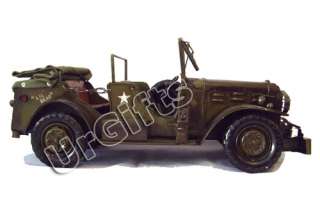   Metal Art Bar Decor 116 WWII Dodge Willys Jeep WC57 Car Model  
