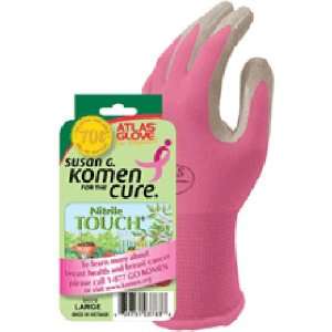   Komen Pink Nitrile Glove M   Garden for the Cure