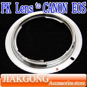 PENTAX PK Lens to Canon EOS EF 550D 500D 7D 5D Adapter  