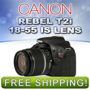 Canon EOS Rebel T2i Digital SLR + 18 55mm IS Lens NEW 013803123784 
