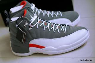 2012 NIKE AIR JORDAN RETRO 12 XII COOL GREY/ TEAM ORANGE playoff 