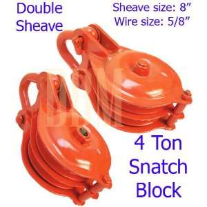   Double Dual Sheave Wire Rope Hoist 8 Pulley Rigging