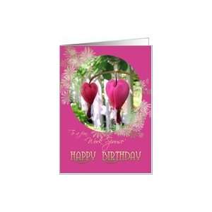  Birthday Work Spouse Bleeding Hearts Floral Card Health 