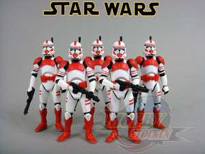 Lot Of 5 Star Wars Legacy Collection Super Articulated Shock Trooper 