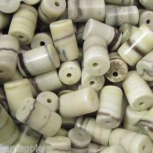 twenty Butter Jasper Tube beads 7.5x11.7mm to 8x12.7mm 1mm hole #1206 