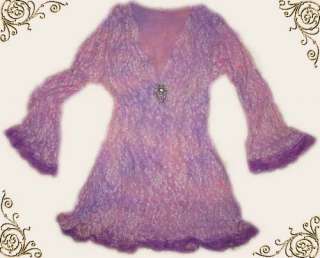   Misty Mauve Gypsy Rose LaceTop~ Wild Heart Designs~Size 12 14  