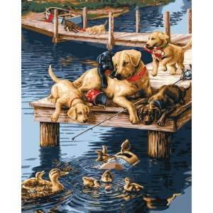  Bucilla 21685 Paint by Number, Dock Dogs Arts, Crafts 