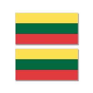 Lithuania Country Flag   Sheet of 2   Window Bumper Stickers