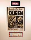 QUEEN 1977 NEWS OF THE WORLD MATTED POSTER & 1977 UNUSE
