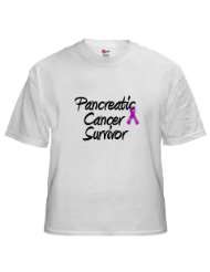 Pancreatic Cancer Survivor Cancer White T Shirt by 