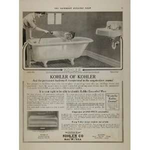  1915 Ad Kohler Colonna Bathtub Bretton Sink Child Bath 