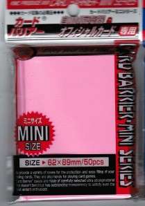 YUGIOH SIZE PASTEL PINK KMC SLEEVES 50 COUNT  