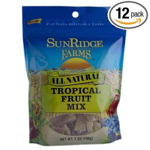 Sunridge Farms Juice Sweetened Mixed Tropical Fruit, 7 Ounce Bags 