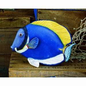  Museum Quality Powder Blue Tang Tropical Fish Statue, 8 