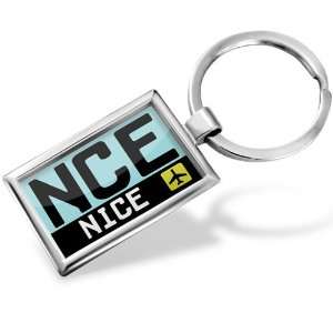  Keychain Airport code NCE / Nice country France   Hand 